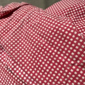 Rare Vintage Ralph Lauren Red & White Gingham Check plaid Twin Fitted sheet